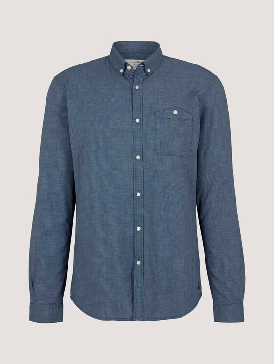 overhemd met structuur - Mannen - blue shades crossed dobby overhemd met structuur - Mannen - blue shades crossed dobby - 7 - TOM TAILOR Denim