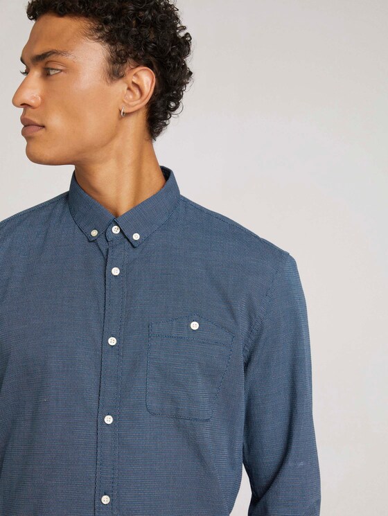 overhemd met structuur - Mannen - blue shades crossed dobby overhemd met structuur - Mannen - blue shades crossed dobby - 9 - TOM TAILOR Denim