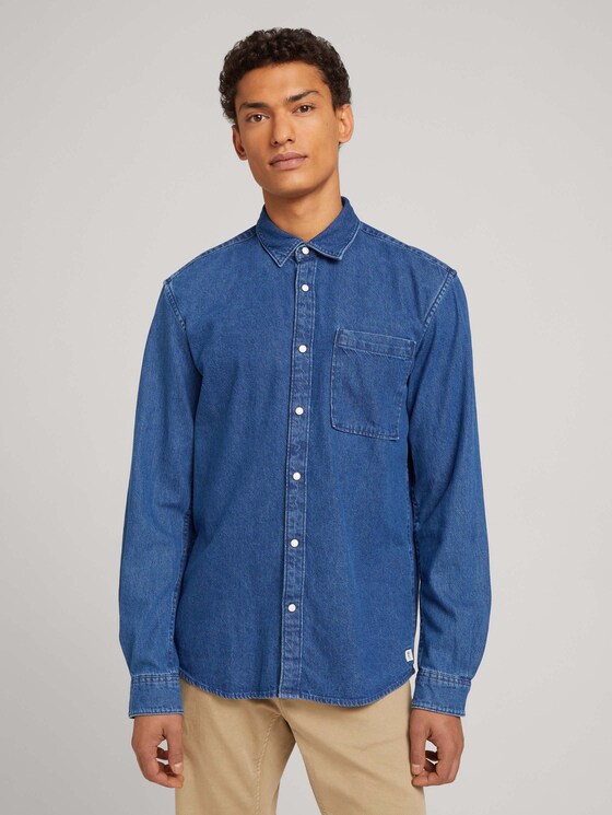 Jeanshemd - Männer - Clean Mid Stone Blue Denim Jeanshemd - Männer - Clean Mid Stone Blue Denim - 1 - TOM TAILOR Denim