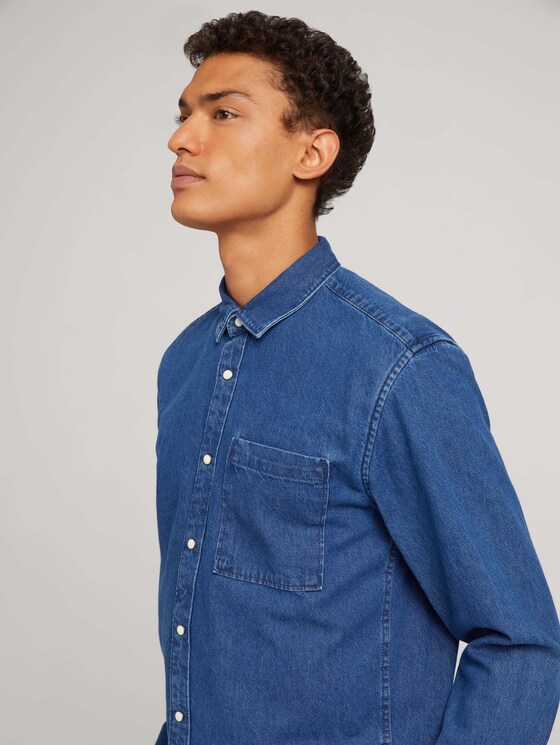 Jeanshemd - Männer - Clean Mid Stone Blue Denim Jeanshemd - Männer - Clean Mid Stone Blue Denim - 9 - TOM TAILOR Denim