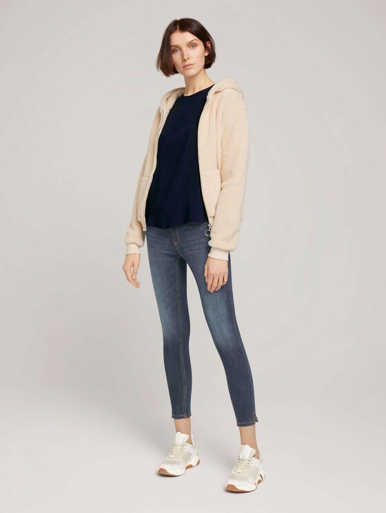 Kurzarmbluse mit Reißverschluss - Frauen - Sky Captain Blue Kurzarmbluse mit Reißverschluss - Frauen - Sky Captain Blue - 3 - TOM TAILOR Denim