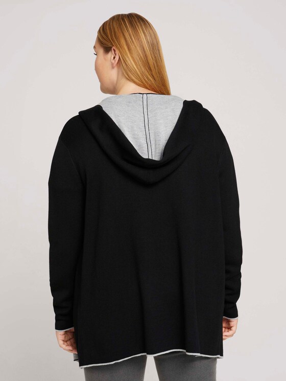 Plus - Cardigan mit Kapuze - Frauen - deep black Plus - Cardigan mit Kapuze - Frauen - deep black - 2 - My True Me