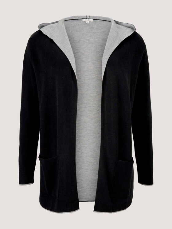 Plus - Cardigan mit Kapuze - Frauen - deep black Plus - Cardigan mit Kapuze - Frauen - deep black - 7 - My True Me
