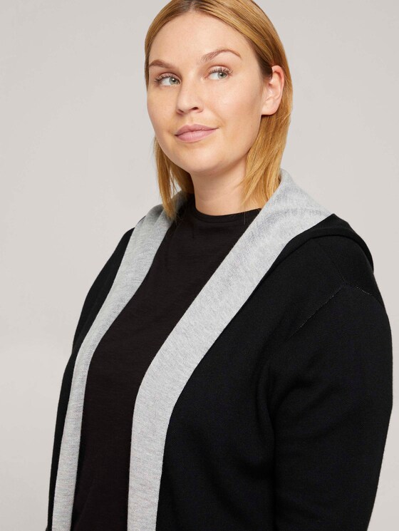 Plus - Cardigan mit Kapuze - Frauen - deep black Plus - Cardigan mit Kapuze - Frauen - deep black - 9 - My True Me