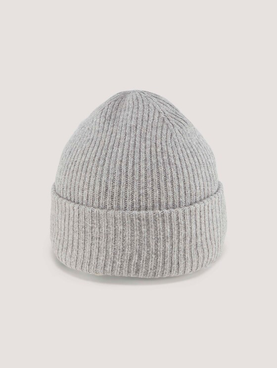 Basic-beanie van gerecycled polyester - Vrouwen - Light Silver Grey Mélange Basic-beanie van gerecycled polyester - Vrouwen - Light Silver Grey Mélange - 7 - TOM TAILOR Denim