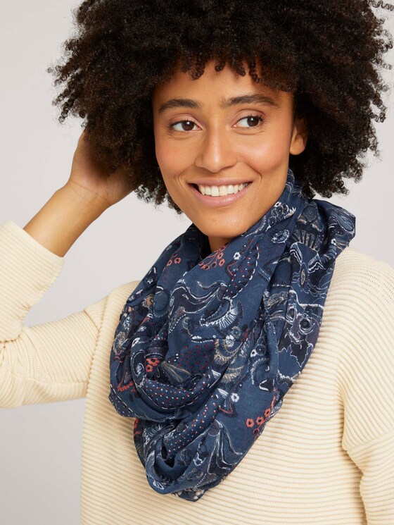 Buissjaal met patroon - Vrouwen - blue apricot paisley design Buissjaal met patroon - Vrouwen - blue apricot paisley design - 5 - TOM TAILOR