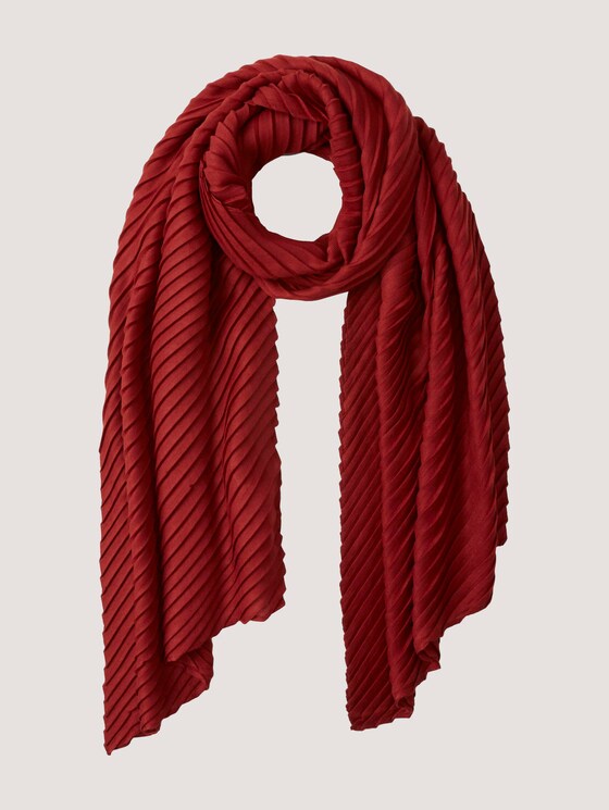 Geplisseerde sjaal - Vrouwen - dark maroon red Geplisseerde sjaal - Vrouwen - dark maroon red - 7 - TOM TAILOR