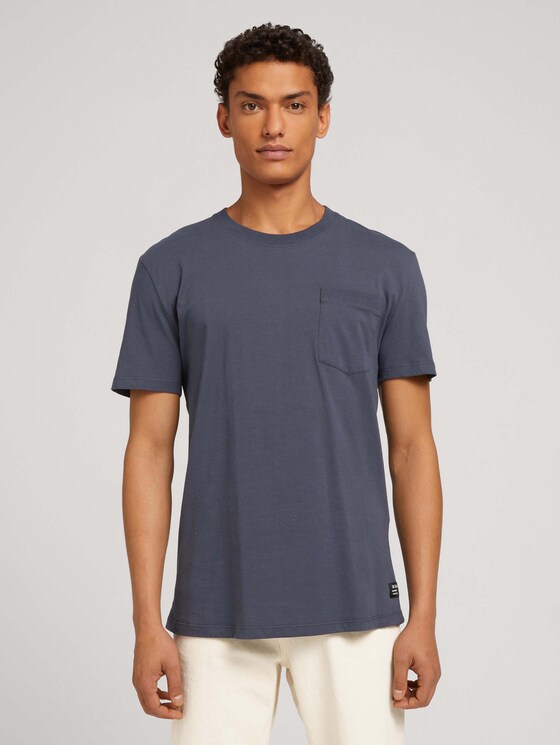 T-Shirt mit Brusttasche - Männer - Blueish Grey T-Shirt mit Brusttasche - Männer - Blueish Grey - 1 - TOM TAILOR Denim