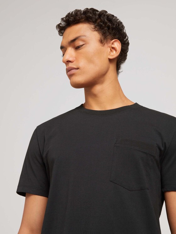 T-Shirt mit Brusttasche - Männer - Black T-Shirt mit Brusttasche - Männer - Black - 9 - TOM TAILOR Denim