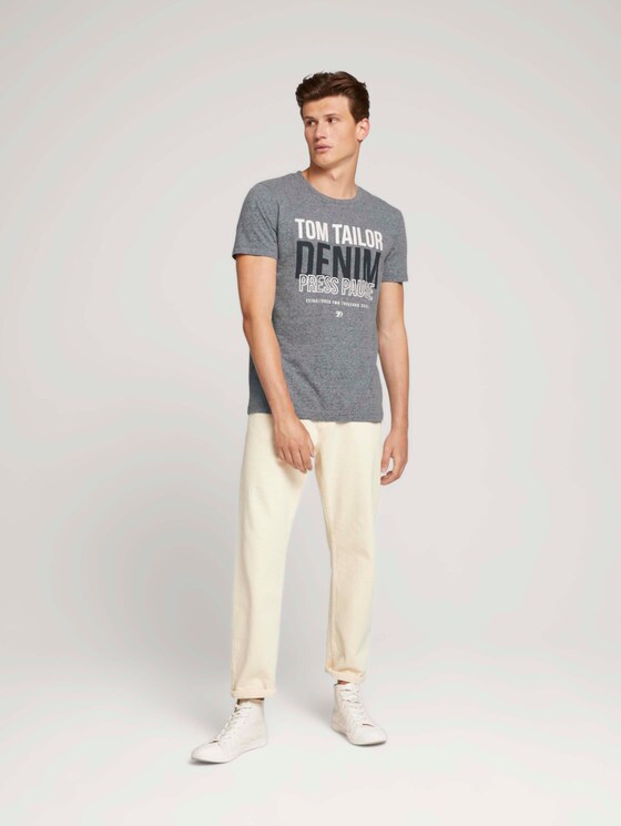 T-Shirt mit Print - Männer - Sky Captain Blue Non-Solid T-Shirt mit Print - Männer - Sky Captain Blue Non-Solid - 3 - TOM TAILOR Denim
