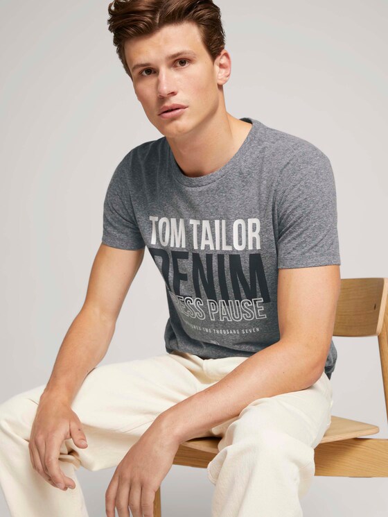 T-Shirt mit Print - Männer - Sky Captain Blue Non-Solid T-Shirt mit Print - Männer - Sky Captain Blue Non-Solid - 5 - TOM TAILOR Denim