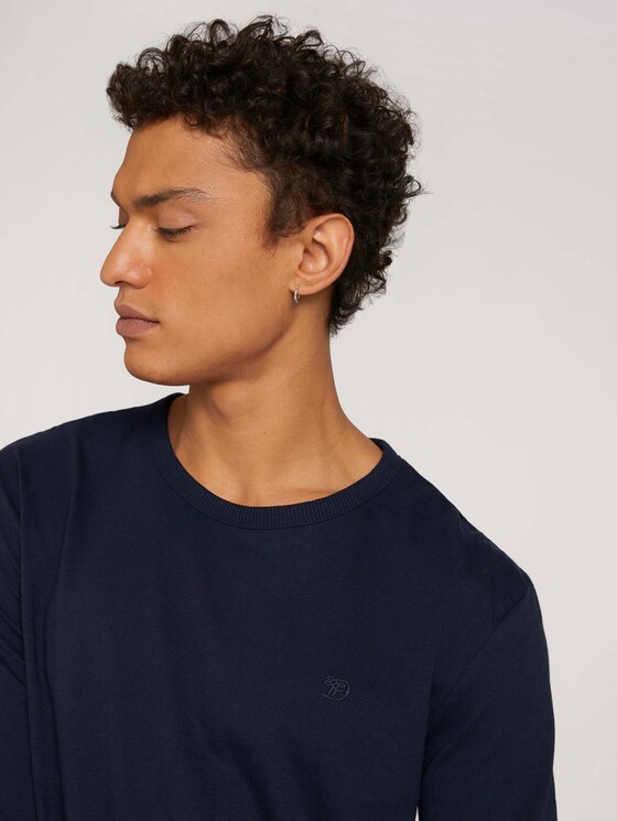 Langarmshirt aus Bio-Baumwolle - Männer - Sky Captain Blue Langarmshirt aus Bio-Baumwolle - Männer - Sky Captain Blue - 9 - TOM TAILOR Denim