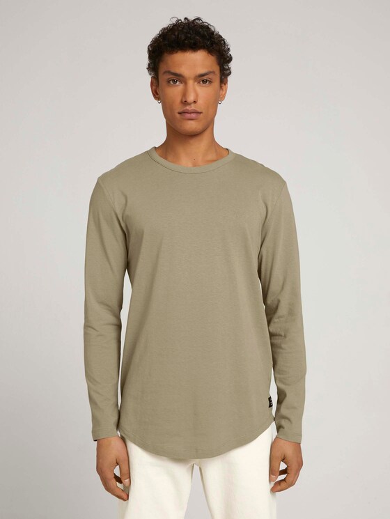 Langarmshirt aus Bio-Baumwolle - Männer - Silver Olive Langarmshirt aus Bio-Baumwolle - Männer - Silver Olive - 1 - TOM TAILOR Denim