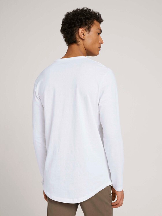 Langarmshirt aus Bio-Baumwolle - Männer - White Langarmshirt aus Bio-Baumwolle - Männer - White - 2 - TOM TAILOR Denim