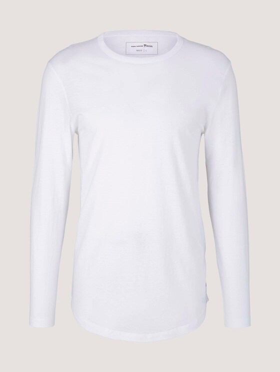Langarmshirt aus Bio-Baumwolle - Männer - White Langarmshirt aus Bio-Baumwolle - Männer - White - 7 - TOM TAILOR Denim