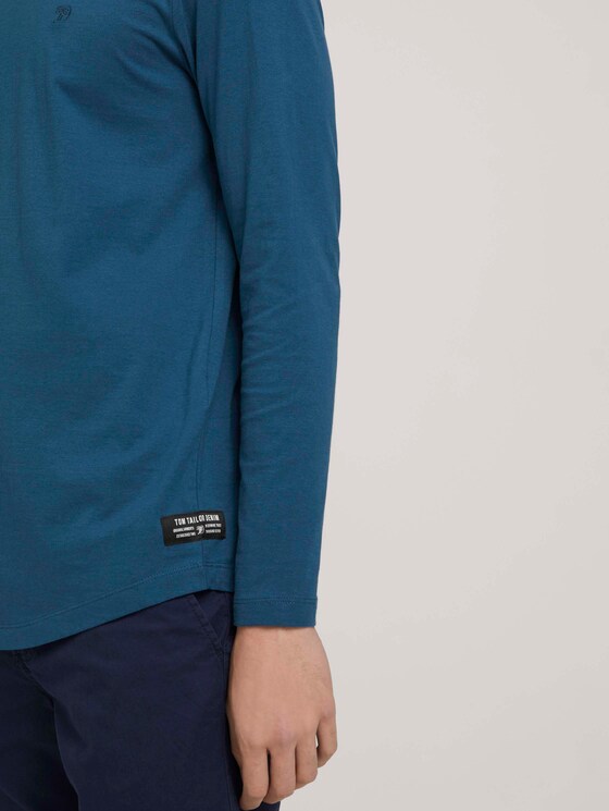 Langarmshirt aus Bio-Baumwolle - Männer - stormy petrol Langarmshirt aus Bio-Baumwolle - Männer - stormy petrol - 9 - TOM TAILOR Denim