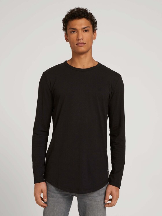 Langarmshirt aus Bio-Baumwolle - Männer - Black Langarmshirt aus Bio-Baumwolle - Männer - Black - 1 - TOM TAILOR Denim