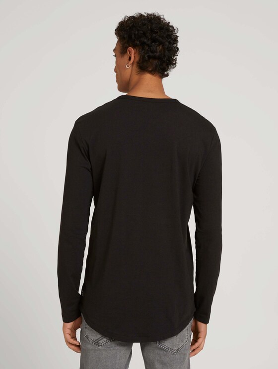 Langarmshirt aus Bio-Baumwolle - Männer - Black Langarmshirt aus Bio-Baumwolle - Männer - Black - 2 - TOM TAILOR Denim