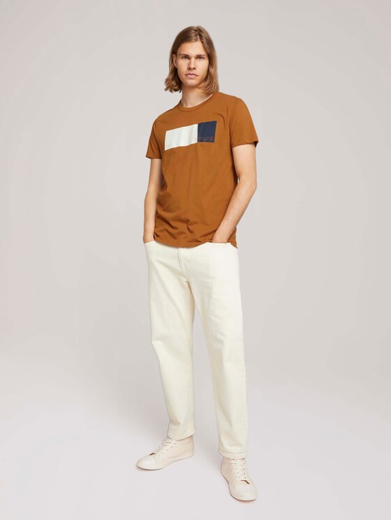 T-Shirt mit Print aus Bio-Baumwolle - Männer - deep cognac T-Shirt mit Print aus Bio-Baumwolle - Männer - deep cognac - 3 - TOM TAILOR Denim