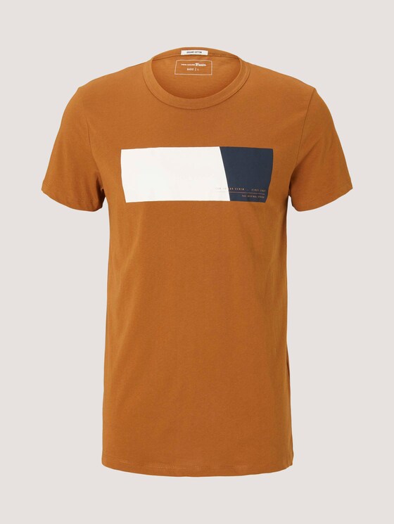 T-Shirt mit Print aus Bio-Baumwolle - Männer - deep cognac T-Shirt mit Print aus Bio-Baumwolle - Männer - deep cognac - 7 - TOM TAILOR Denim