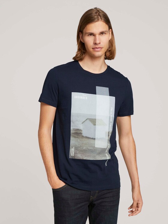 T-Shirt mit Fotoprint - Männer - Sky-Captain-Blue T-Shirt mit Fotoprint - Männer - Sky-Captain-Blue - 1 - TOM TAILOR Denim