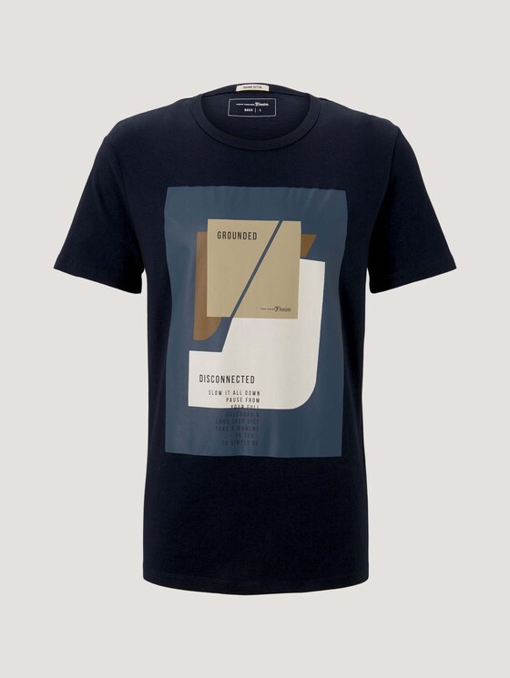 T-shirt met print van biologisch katoen - Mannen - Sky Captain Blue T-shirt met print van biologisch katoen - Mannen - Sky Captain Blue - 7 - TOM TAILOR Denim