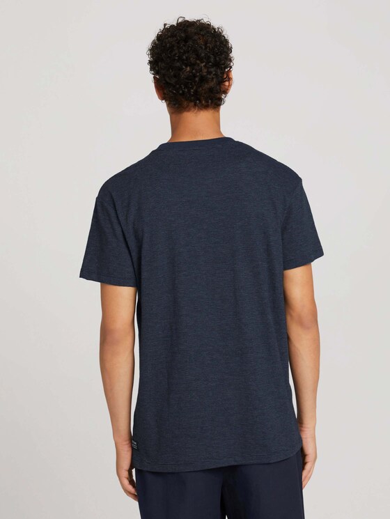 T-shirt met fijne strepen - Mannen - Dark Blue Stripe T-shirt met fijne strepen - Mannen - Dark Blue Stripe - 2 - TOM TAILOR Denim