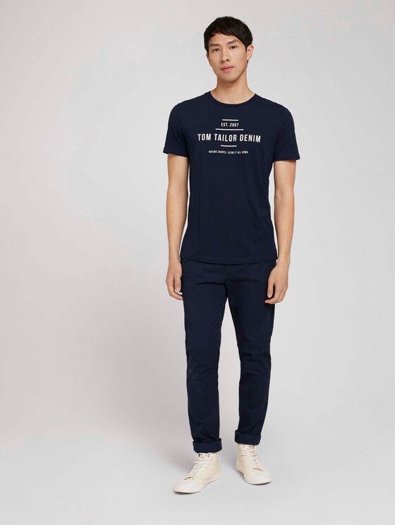 Print T-Shirt mit Bio-Baumwolle - Männer - Sky Captain Blue Print T-Shirt mit Bio-Baumwolle - Männer - Sky Captain Blue - 3 - TOM TAILOR Denim