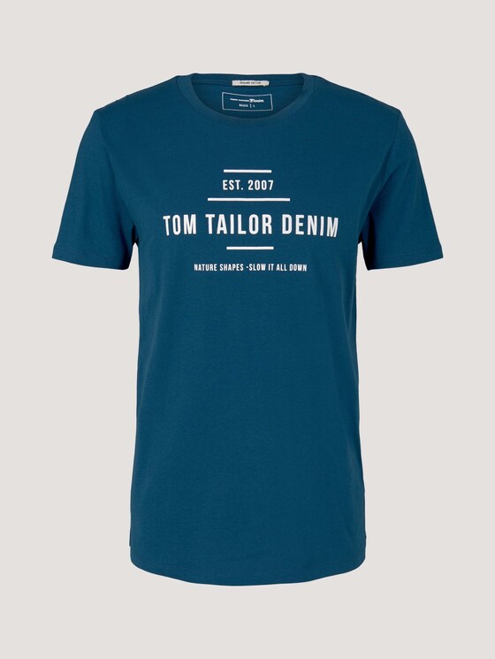 Print T-Shirt mit Bio-Baumwolle - Männer - stormy petrol Print T-Shirt mit Bio-Baumwolle - Männer - stormy petrol - 7 - TOM TAILOR Denim