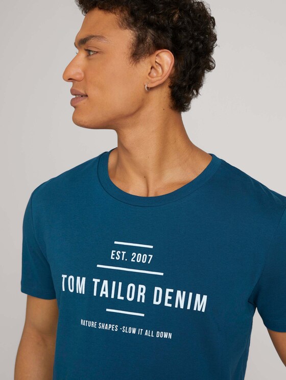Print T-Shirt mit Bio-Baumwolle - Männer - stormy petrol Print T-Shirt mit Bio-Baumwolle - Männer - stormy petrol - 9 - TOM TAILOR Denim