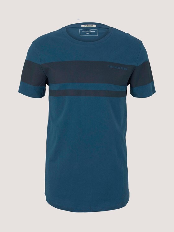 Blockstreifen T-Shirt mit Bio-Baumwolle - Männer - stormy petrol Blockstreifen T-Shirt mit Bio-Baumwolle - Männer - stormy petrol - 7 - TOM TAILOR Denim