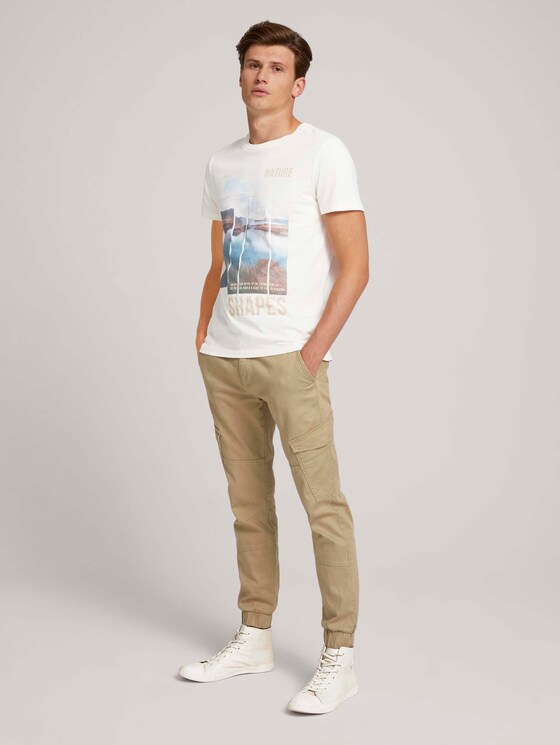 Fotoprint T-Shirt mit Bio-Baumwolle - Männer - Soft Light Beige Fotoprint T-Shirt mit Bio-Baumwolle - Männer - Soft Light Beige - 3 - TOM TAILOR Denim