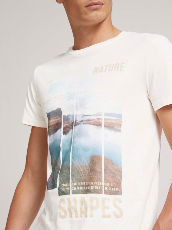 Fotoprint T-Shirt mit Bio-Baumwolle - Männer - Soft Light Beige Fotoprint T-Shirt mit Bio-Baumwolle - Männer - Soft Light Beige - 9 - TOM TAILOR Denim