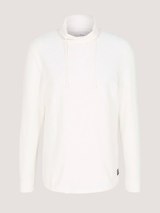 Langarmshirt mit Stehkragen - Männer - Soft Light Beige Melange Langarmshirt mit Stehkragen - Männer - Soft Light Beige Melange - 7 - TOM TAILOR Denim