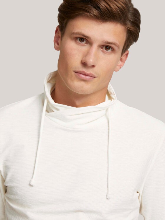 Langarmshirt mit Stehkragen - Männer - Soft Light Beige Melange Langarmshirt mit Stehkragen - Männer - Soft Light Beige Melange - 9 - TOM TAILOR Denim