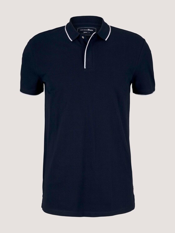 Poloshirt mit Kontraststreifen - Männer - Sky Captain Blue Poloshirt mit Kontraststreifen - Männer - Sky Captain Blue - 7 - TOM TAILOR Denim
