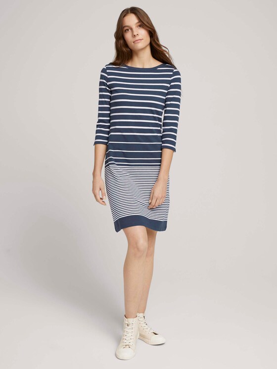 Gestreepte jerseyjurk - Vrouwen - blue gradient stripe Gestreepte jerseyjurk - Vrouwen - blue gradient stripe - 3 - TOM TAILOR