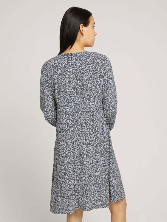 Gemustertes Kleid mit LENZING™ ECOVERO™ - Frauen - blue offwhite minimal Gemustertes Kleid mit LENZING™ ECOVERO™ - Frauen - blue offwhite minimal - 2 - TOM TAILOR