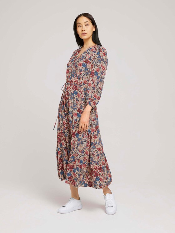 Gemustertes Midikleid - Frauen - pink big floral design Gemustertes Midikleid - Frauen - pink big floral design - 3 - TOM TAILOR