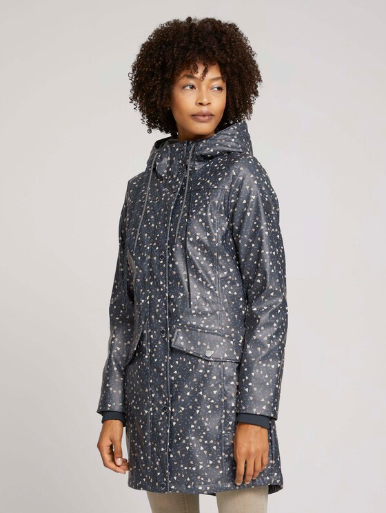 Gevoerde regenjas - Vrouwen - navy beige minimal Gevoerde regenjas - Vrouwen - navy beige minimal - 1 - TOM TAILOR