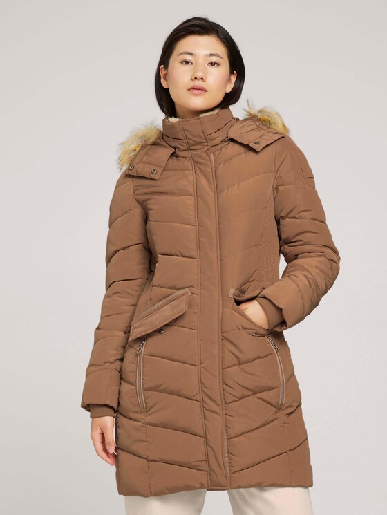 Gesteppter Parka mit recyceltem Polyester - Frauen - french clay beige Gesteppter Parka mit recyceltem Polyester - Frauen - french clay beige - 1 - TOM TAILOR