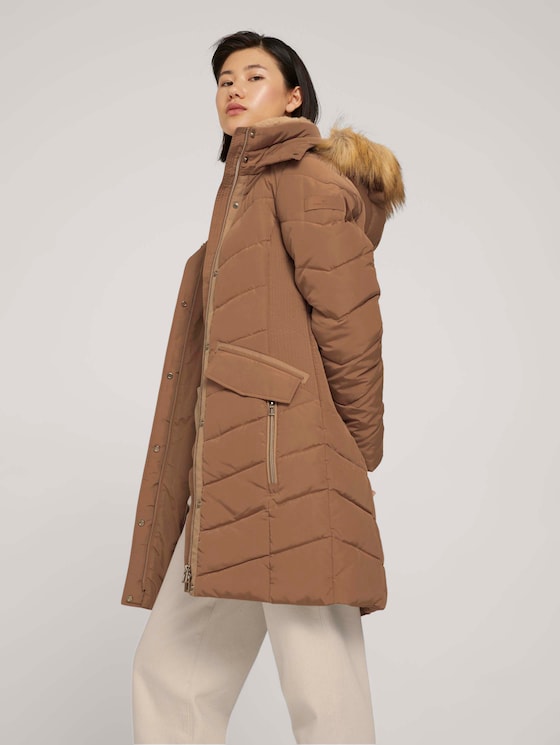 Gesteppter Parka mit recyceltem Polyester - Frauen - french clay beige - 5 - TOM TAILOR
