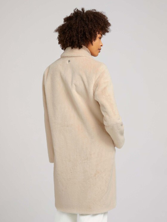Kunstfell Mantel - Frauen - smooth light sand Kunstfell Mantel - Frauen - smooth light sand - 2 - TOM TAILOR