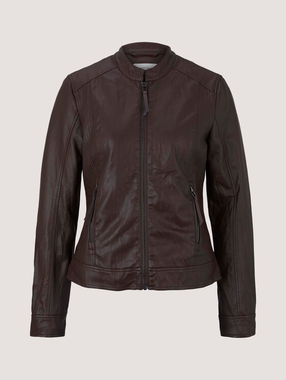Bikerjack van imitatieleer - Vrouwen - java dark brown Bikerjack van imitatieleer - Vrouwen - java dark brown - 7 - TOM TAILOR