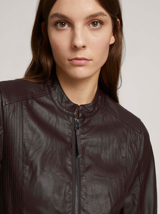 Bikerjack van imitatieleer - Vrouwen - java dark brown Bikerjack van imitatieleer - Vrouwen - java dark brown - 9 - TOM TAILOR