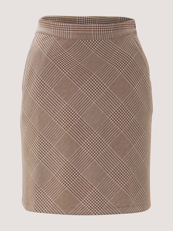 Geruite rok - Vrouwen - offwhite beige glencheck ck Geruite rok - Vrouwen - offwhite beige glencheck ck - 7 - TOM TAILOR