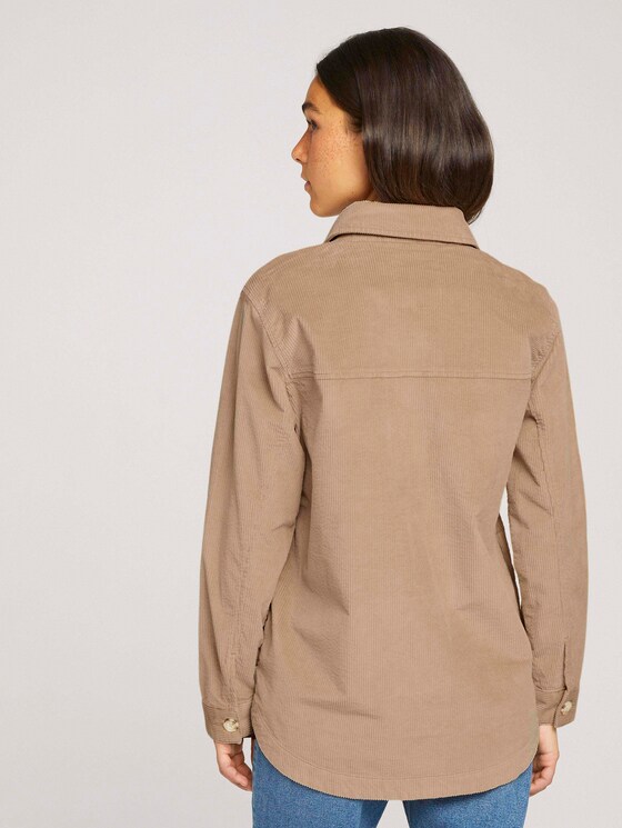 Shacket Hemdjacke aus Cord - Frauen - dark sand beige Shacket Hemdjacke aus Cord - Frauen - dark sand beige - 2 - TOM TAILOR Denim