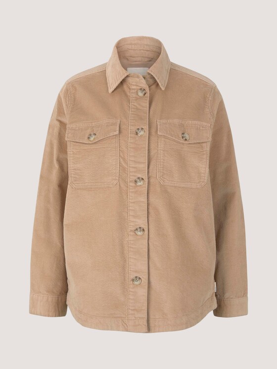 Shacket Hemdjacke aus Cord - Frauen - dark sand beige Shacket Hemdjacke aus Cord - Frauen - dark sand beige - 7 - TOM TAILOR Denim