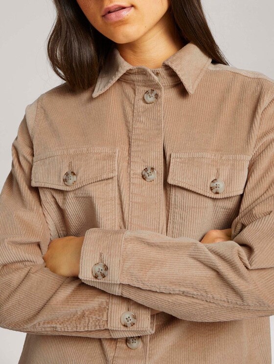 Shacket Hemdjacke aus Cord - Frauen - dark sand beige Shacket Hemdjacke aus Cord - Frauen - dark sand beige - 9 - TOM TAILOR Denim