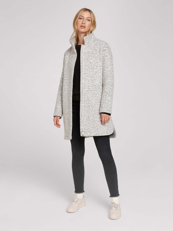 Boucle Mantel - Frauen - grey black boucle Boucle Mantel - Frauen - grey black boucle - 3 - TOM TAILOR Denim
